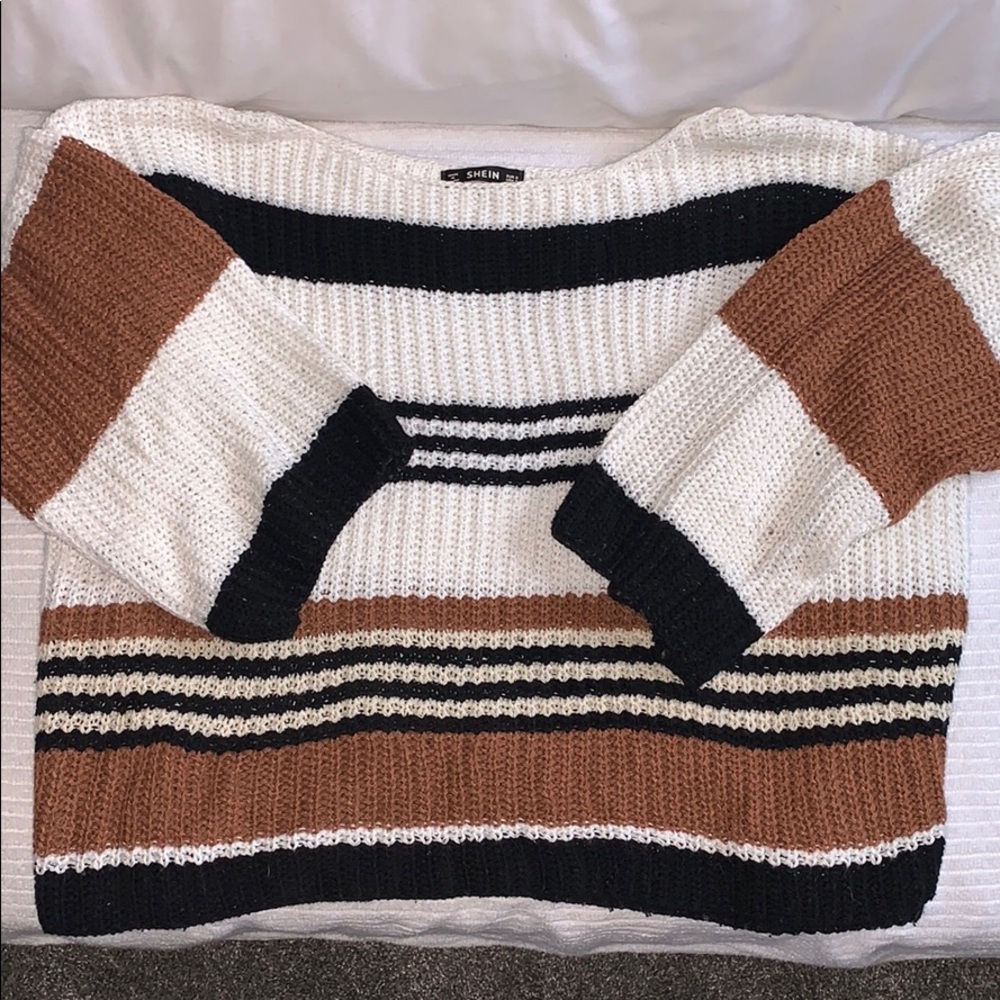 Shein over sized color block sweater